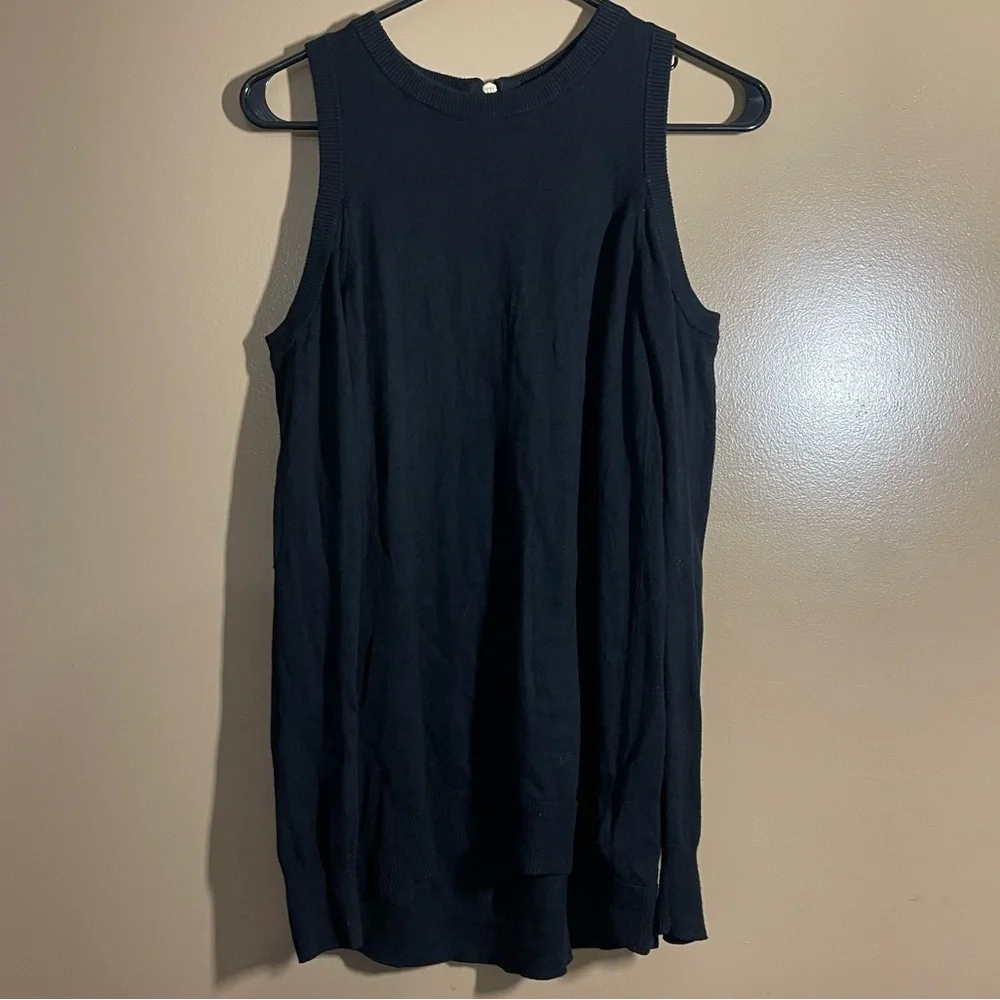 Michael Kors Black Cold Shoulder Long Sleeve Top Women’s Small